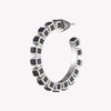 SMALL INLAID CUBE HOOPS - ONYX