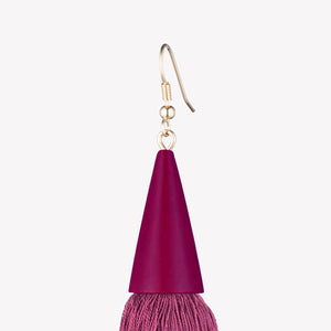 LONG SILK TASSEL EARRINGS