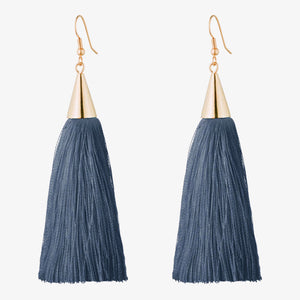 SMALL SILK TASSEL EARRINGS