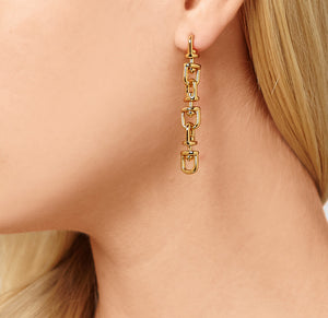 FAME LINK DROP EARRINGS