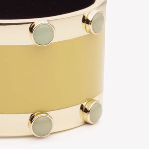 INLAID CABOCHON CUFF - JADE