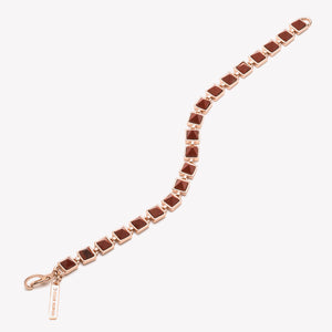 PYRAMID TENNIS BRACELET - CARNELIAN