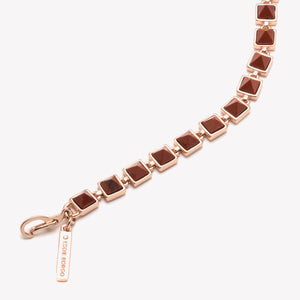 PYRAMID TENNIS BRACELET - CARNELIAN