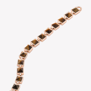 PYRAMID TENNIS BRACELET - TIGER EYE