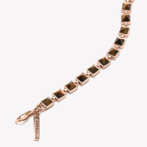 PYRAMID TENNIS BRACELET - TIGER EYE
