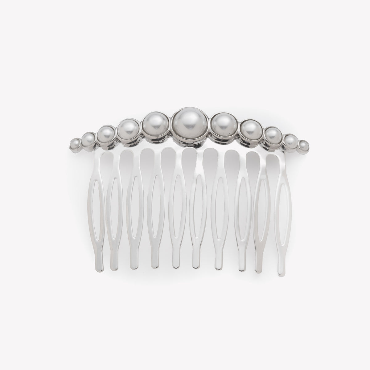 GRADUATED ROUND PEARL HAIR COMB