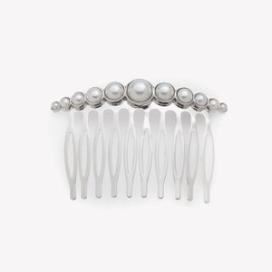 GRADUATED ROUND PEARL HAIR COMB