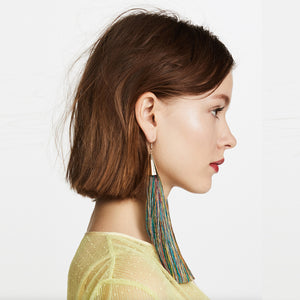 LONG SILK TASSEL EARRINGS