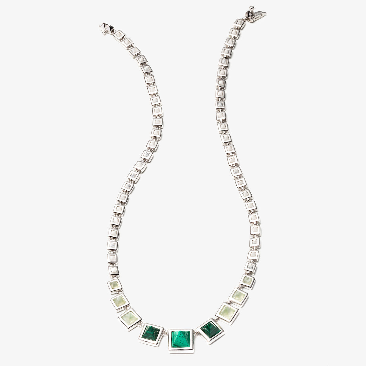 PYRAMID NECKLACE - MALACHITE