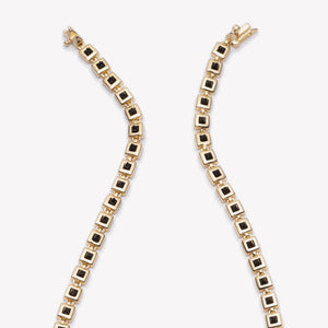 GRADUATED PYRAMID NECKLACE - ONYX