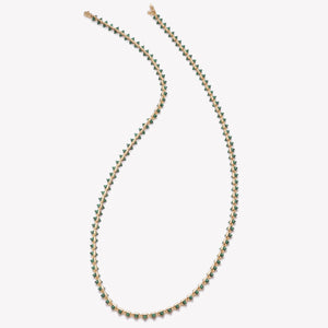 INLAID PYRAMID NECKLACE - MALACHITE