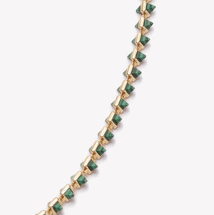 INLAID PYRAMID NECKLACE - MALACHITE