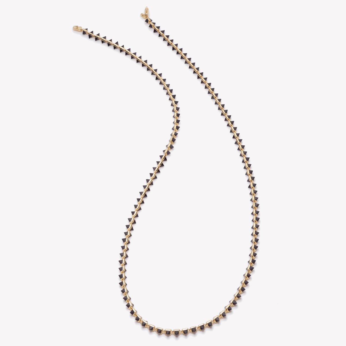 INLAID PYRAMID NECKLACE - ONYX