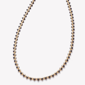 INLAID PYRAMID NECKLACE - ONYX