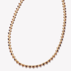INLAID PYRAMID NECKLACE - TIGER EYE