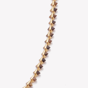 INLAID PYRAMID NECKLACE - TIGER EYE