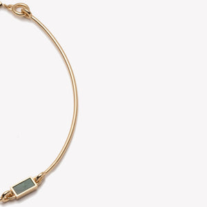 INLAID CABOCHON NECKPIECE - MALACHITE