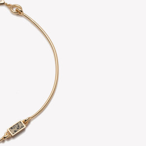 INLAID CABOCHON NECKPIECE - DALMATIAN JASPER