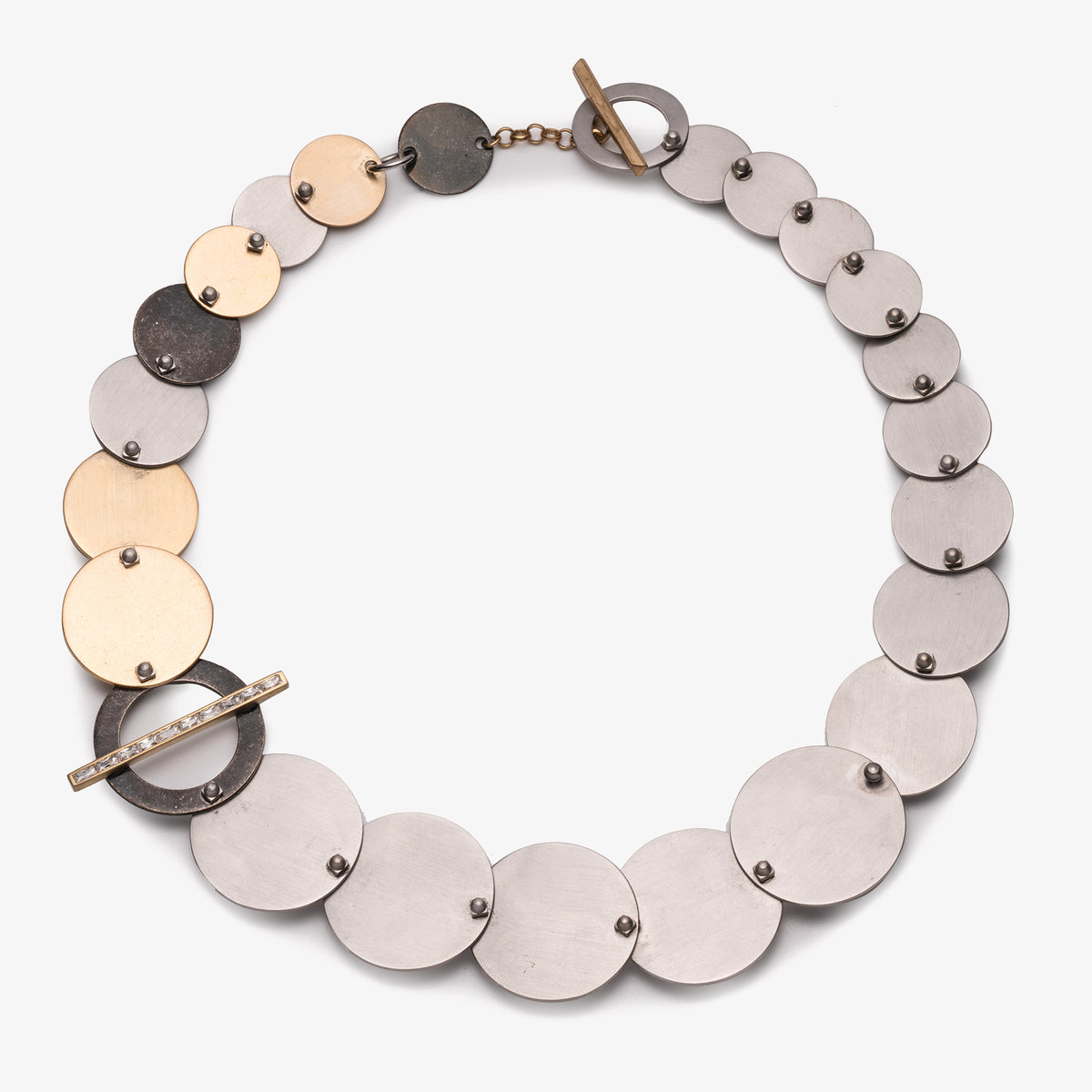 PINNED PAILLETTE CROSSBAR NECKLACE