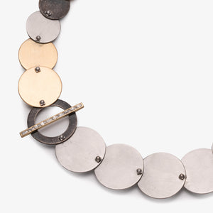 PINNED PAILLETTE CROSSBAR NECKLACE