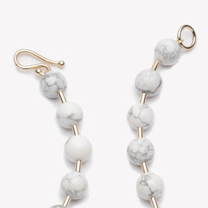 BEADED BALL CHAIN NECKLACE - HOWLITE