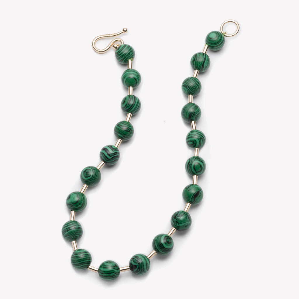 Malachite Long Necklace. Graduated Spheres Beaded Necklace. 0765 - Etsy |  Long necklace, Beaded, Beaded necklace
