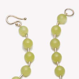 BEADED BALL CHAIN NECKLACE - JADE