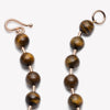 BEADED BALL CHAIN NECKLACE - TIGER EYE