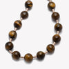 BEADED BALL CHAIN NECKLACE - TIGER EYE