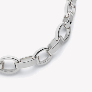 GRADUATED ELLIPSE LINK NECKLACE