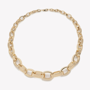 GRADUATED ELLIPSE LINK NECKLACE