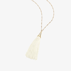 SILK TASSEL NECKLACE