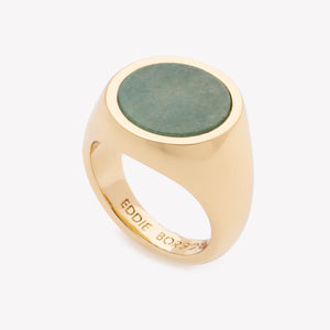 INLAID SIGNET RING - JADE