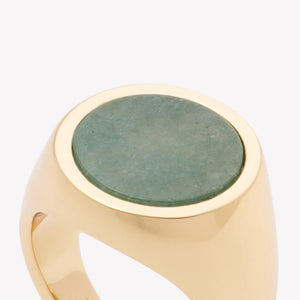 INLAID SIGNET RING - JADE