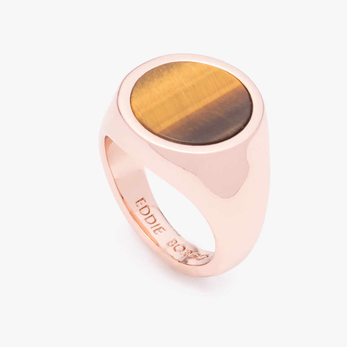 INLAID SIGNET RING - TIGER EYE
