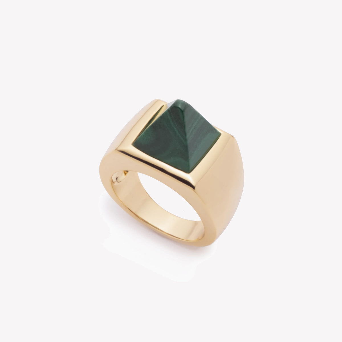 PYRAMID RING - MALACHITE