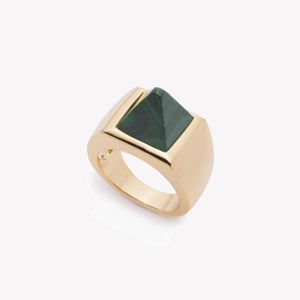PYRAMID RING - MALACHITE