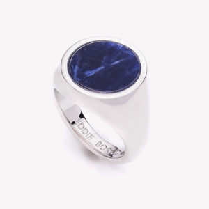 INLAID SIGNET RING - LAPIS LAZULI