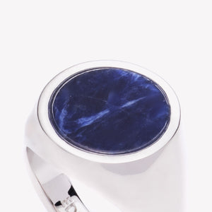 INLAID SIGNET RING - LAPIS LAZULI