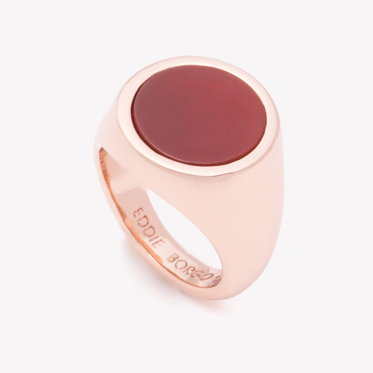 INLAID SIGNET RING - CARNELIAN