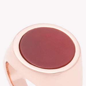 INLAID SIGNET RING - CARNELIAN