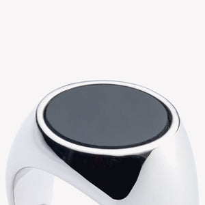 INLAID SIGNET RING - ONYX