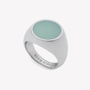 INLAID SIGNET RING - AMAZONITE