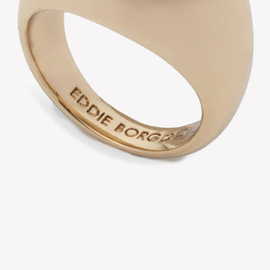 INLAID SIGNET RING - ARAGONITE