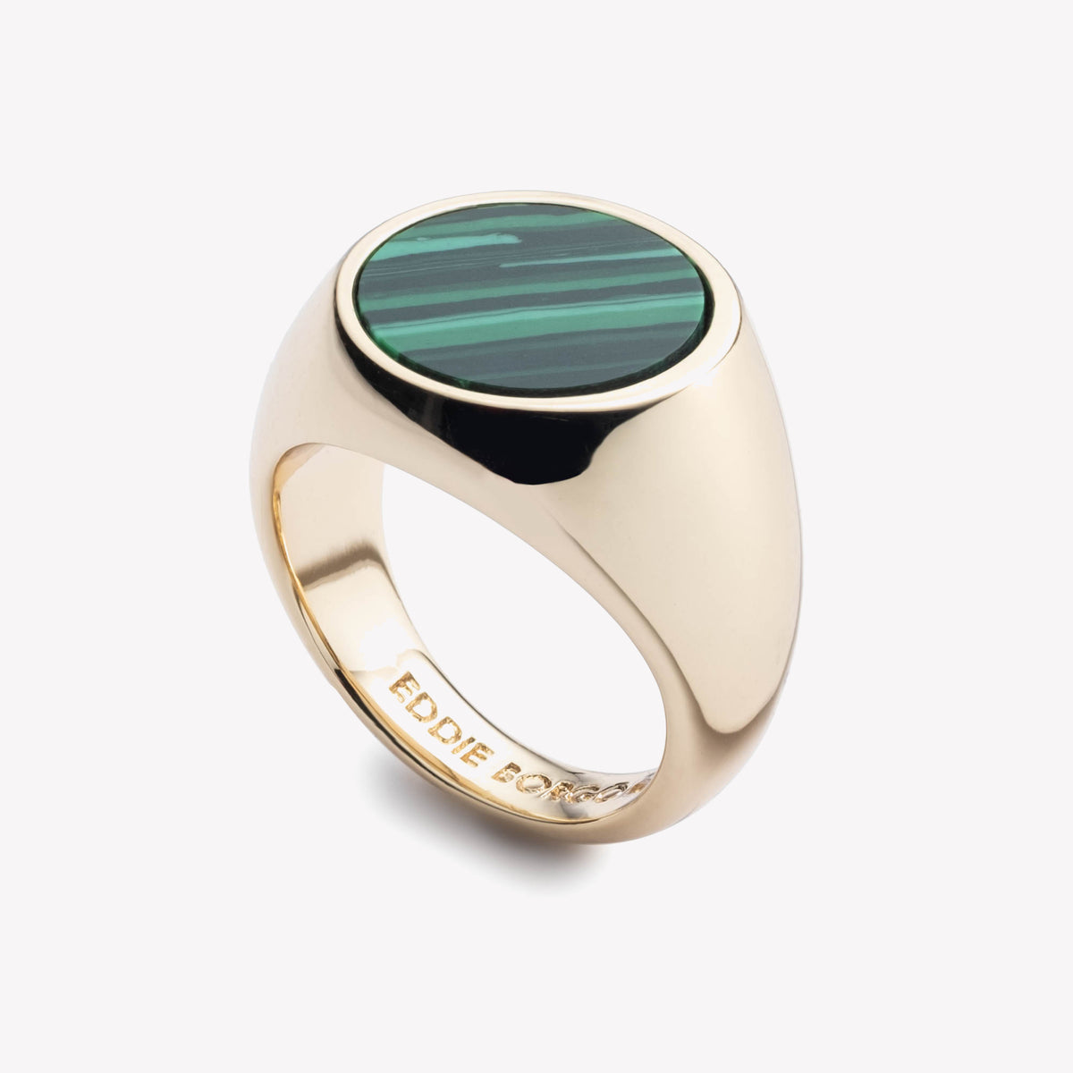 INLAID SIGNET RING - MALACHITE
