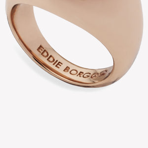 INLAID SIGNET RING - ROSE QUARTZ