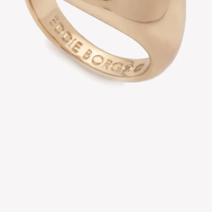 INLAID CABOCHON SIGNET RING - DALMATIAN JASPER