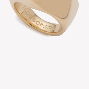 INLAID SQUARE SIGNET RING - RHODONITE