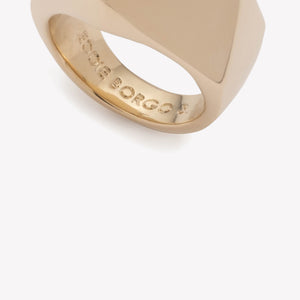 INLAID SQUARE SIGNET RING - DALMATIAN JASPER