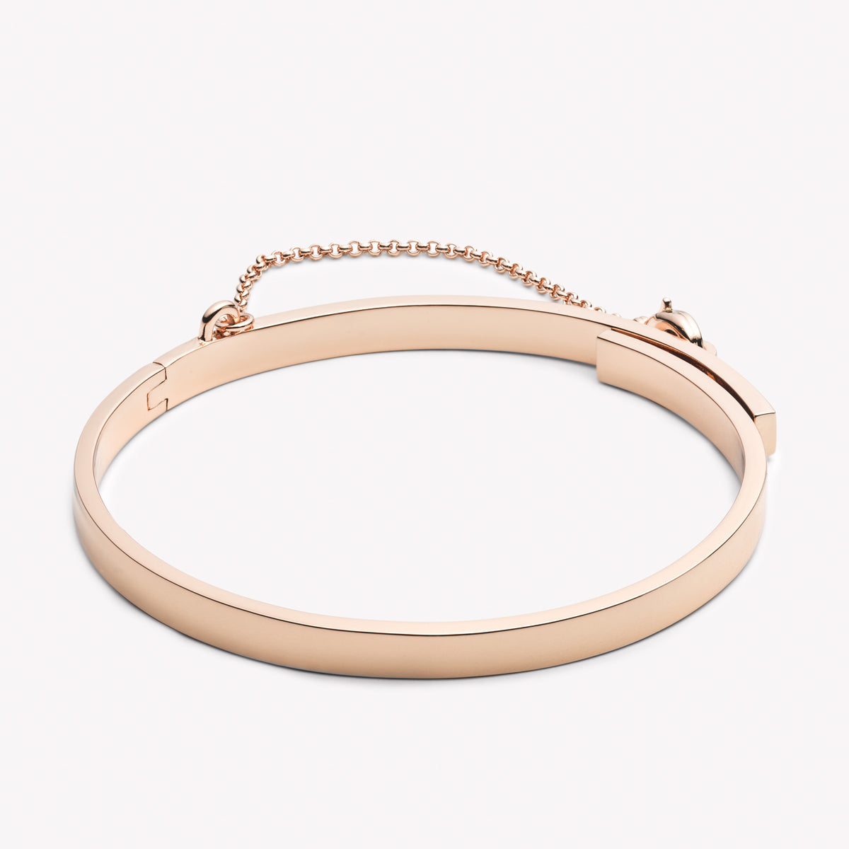 Thin Safety Chain Bracelet - Rose Gold– EDDIE BORGO